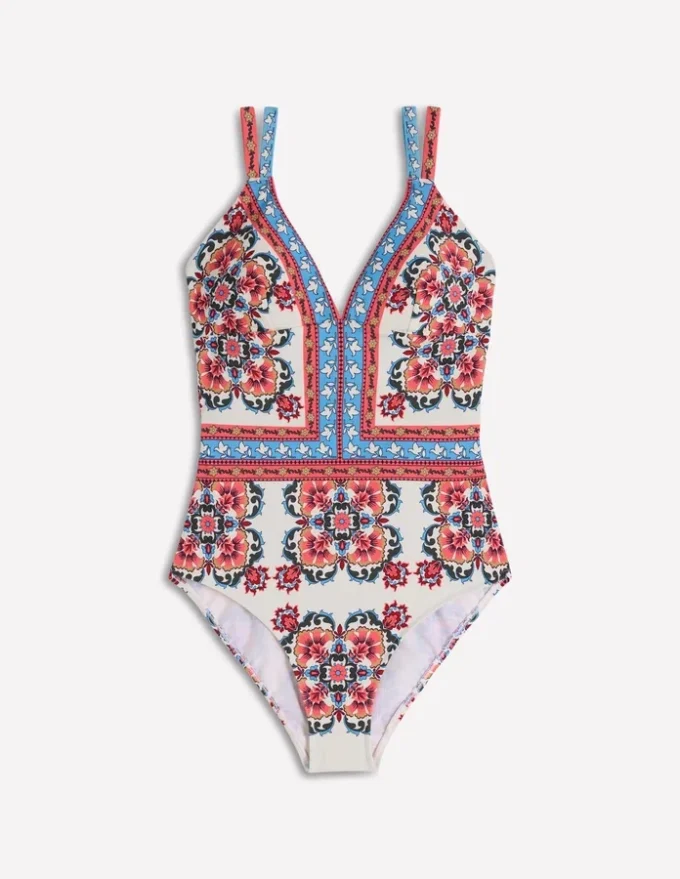Arles Swimsuit Pink, Ornamental Trellis Arles Swimsuit Pink, Ornamental Trellis