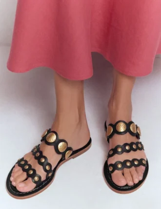 Asymmetric Disc Mule Black Discs