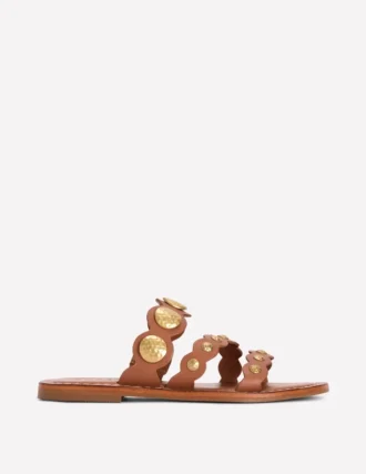 Asymmetric Disc Mule Tan Discs