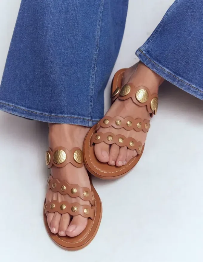 Asymmetric Disc Mule Tan Discs Asymmetric Disc Mule Tan Discs