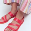 Asymmetric Sandal Red Asymmetric Sandal Red