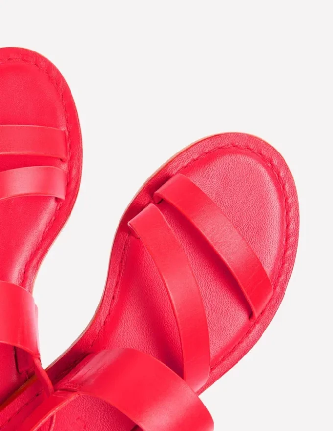Asymmetric Sandal Red Asymmetric Sandal Red