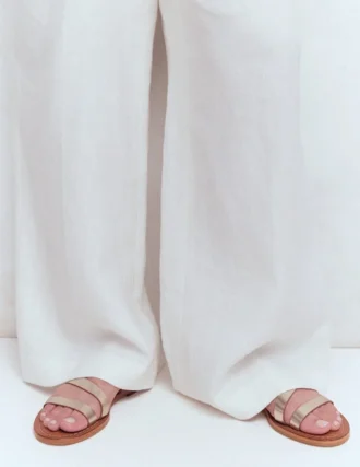 Asymmetric Sandal Tan/Gold