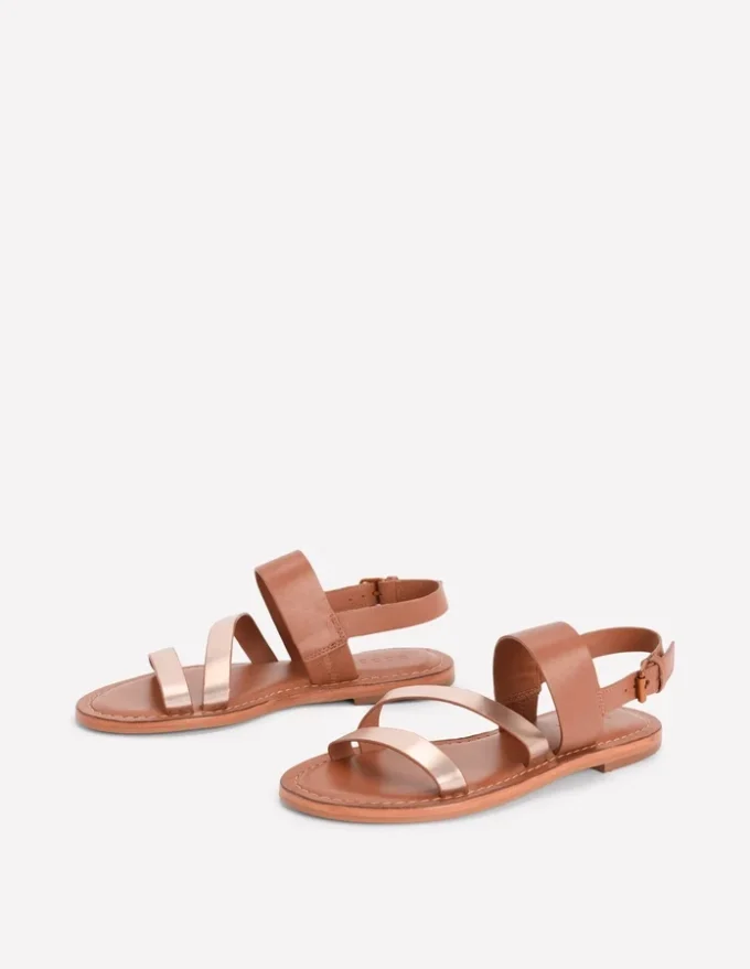 Asymmetric Sandal Tan/Gold Asymmetric Sandal Tan/Gold