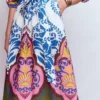 Ava Cotton Midi Dress Multi, Ornamental Garden