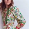 Ava Linen Blend Midi Dress Multi, Botanical Trail Ava Linen Blend Midi Dress Multi, Botanical Trail