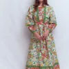 Ava Linen Blend Midi Dress Multi, Botanical Trail Ava Linen Blend Midi Dress Multi, Botanical Trail