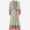 Ava Linen Blend Midi Dress Multi, Botanical Trail Ava Linen Blend Midi Dress Multi, Botanical Trail