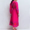Ava Linen Blend Midi Dress Multi Embroidery Ava Linen Blend Midi Dress Multi Embroidery
