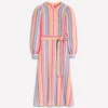 Ava Linen Blend Midi Dress Pink, Green, Purple Multi Ava Linen Blend Midi Dress Pink, Green, Purple Multi
