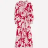 Ava Linen Blend Midi Dress Salsa, Botanical Flourish Ava Linen Blend Midi Dress Salsa, Botanical Flourish