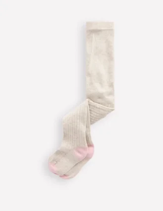 Baby Ribbed Tights Oatmeal