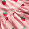 Ballerina Jersey Dress Almond Pink Strawberry Stripe Ballerina Jersey Dress Almond Pink Strawberry Stripe