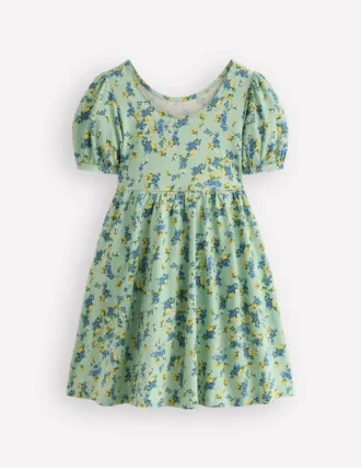 Ballerina Jersey Dress Green Floral