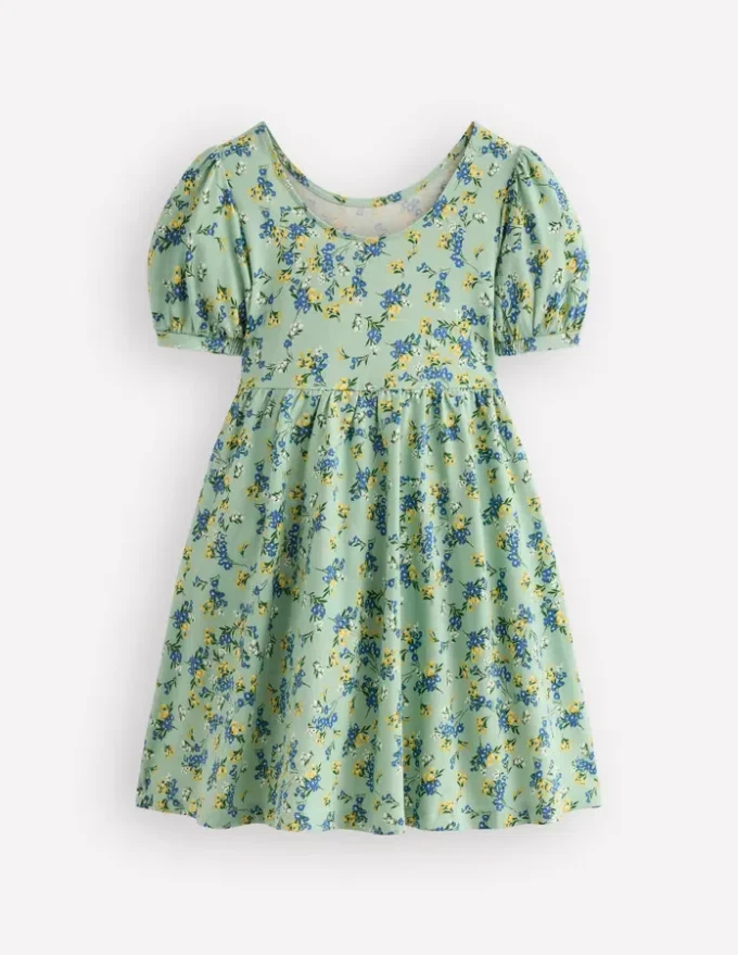 Ballerina Jersey Dress Green Floral Ballerina Jersey Dress Green Floral