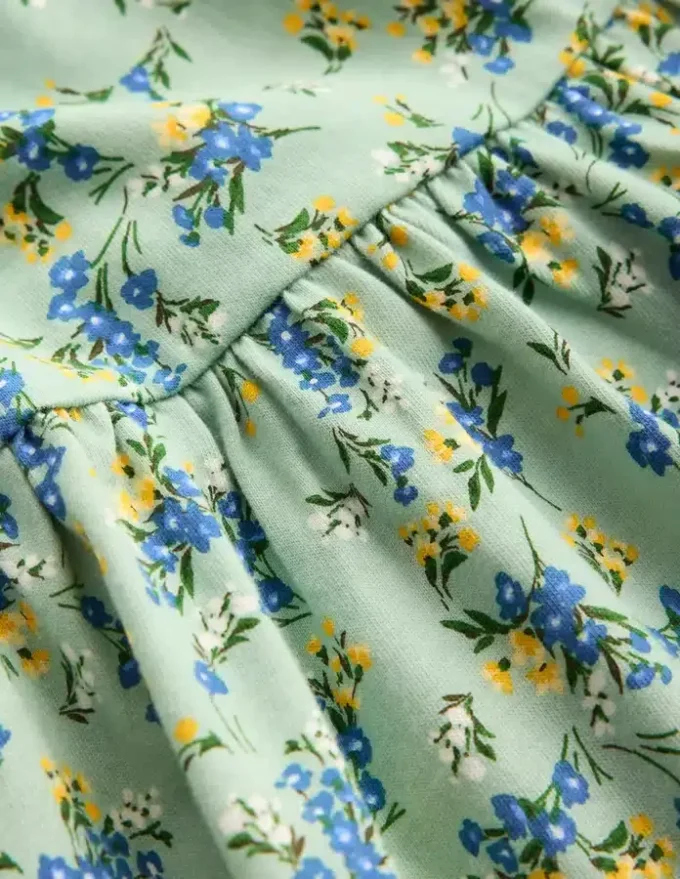 Ballerina Jersey Dress Green Floral Ballerina Jersey Dress Green Floral