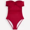 Bardot Wrap Swimsuit Merida Red Bardot Wrap Swimsuit Merida Red