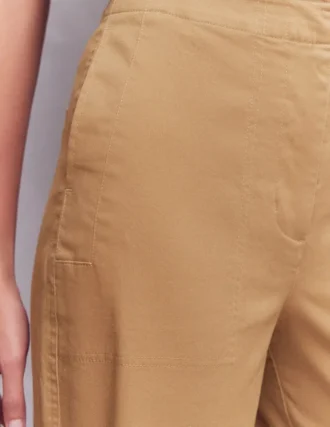 Barrel Leg Chino Pants Cappuccino