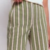 Barrel Leg Chino Pants Green, Navy, Pink Stripe Barrel Leg Chino Pants Green, Navy, Pink Stripe