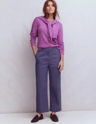 Barrel Leg Chino Pants Purple Thistle