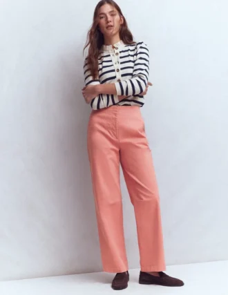 Barrel Leg Chino Pants Vintage Rose