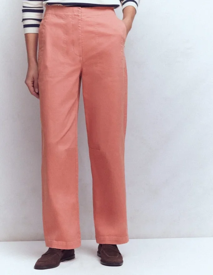 Barrel Leg Chino Pants Vintage Rose