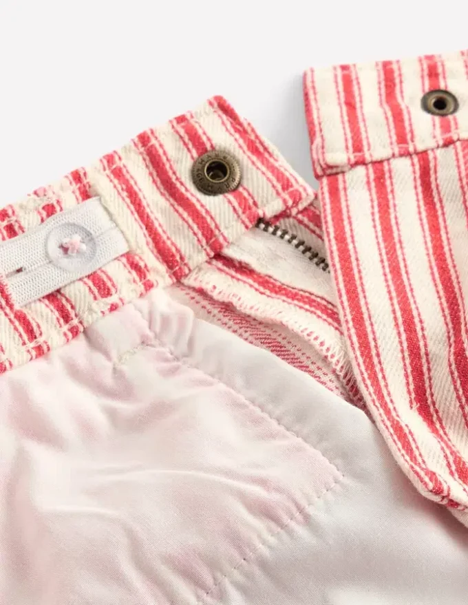 Barrel Leg Jeans Poppy Red Tram Stripe Barrel Leg Jeans Poppy Red Tram Stripe