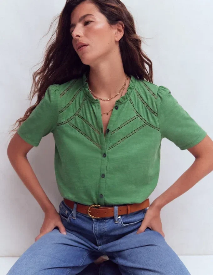 Bea Short Sleeve Shirt Comfrey