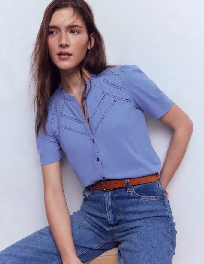 Bea Short Sleeve Shirt Ebb and Flow Bea Short Sleeve Shirt Ebb and Flow