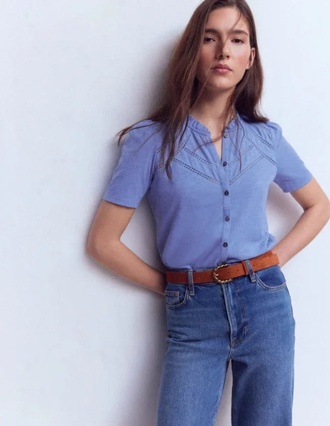 Bea Short Sleeve Shirt Ebb and Flow Bea Short Sleeve Shirt Ebb and Flow