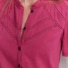 Bea Short Sleeve Shirt Red Violet Bea Short Sleeve Shirt Red Violet
