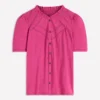 Bea Short Sleeve Shirt Red Violet Bea Short Sleeve Shirt Red Violet