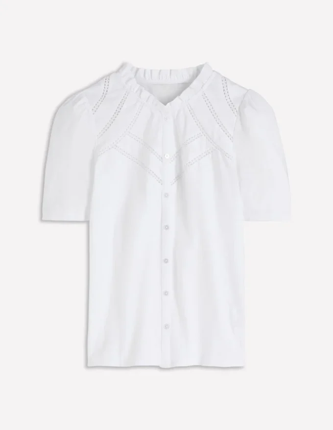 Bea Short Sleeve Shirt White Bea Short Sleeve Shirt White