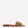 Beaded Flower Flat Sandal Floral Multi Embroidery Beaded Flower Flat Sandal Floral Multi Embroidery