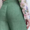 Belgravia Linen Pants Aloe Green Chambray