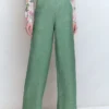 Belgravia Linen Pants Aloe Green Chambray