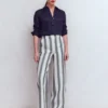 Belgravia Linen Pants Blue and White Stripe Belgravia Linen Pants Blue and White Stripe
