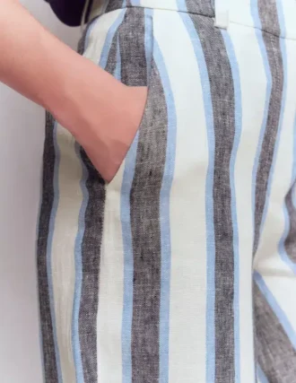 Belgravia Linen Pants Blue and White Stripe