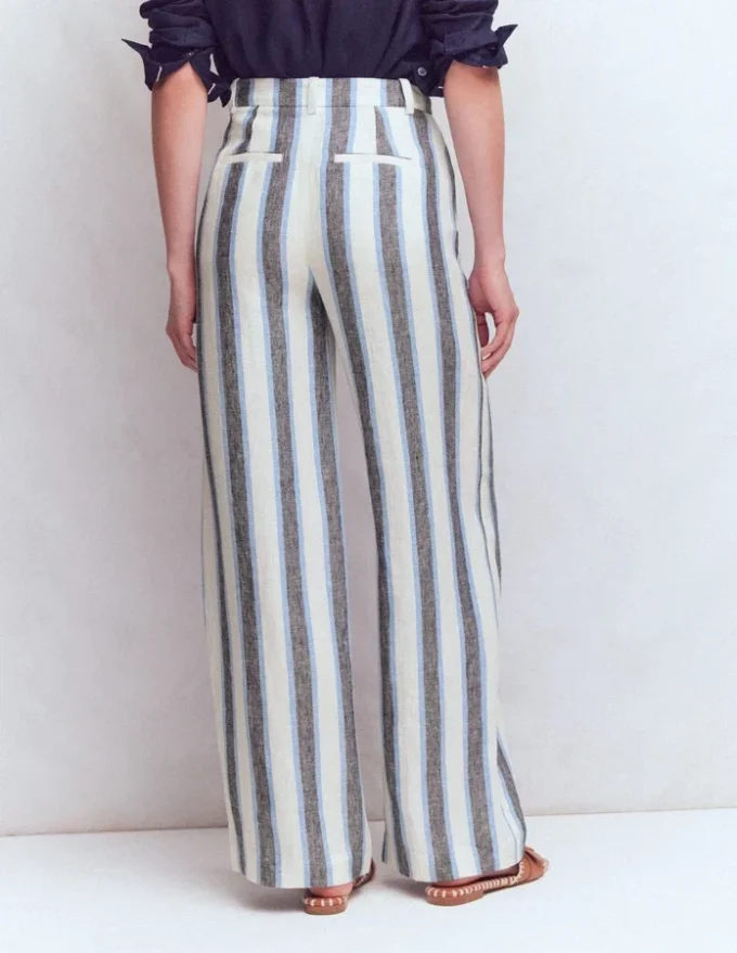 Belgravia Linen Pants Blue and White Stripe Belgravia Linen Pants Blue and White Stripe