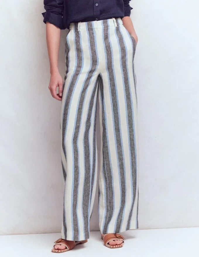 Belgravia Linen Pants Blue and White Stripe Belgravia Linen Pants Blue and White Stripe