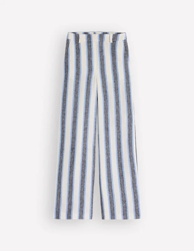 Belgravia Linen Pants Blue and White Stripe Belgravia Linen Pants Blue and White Stripe