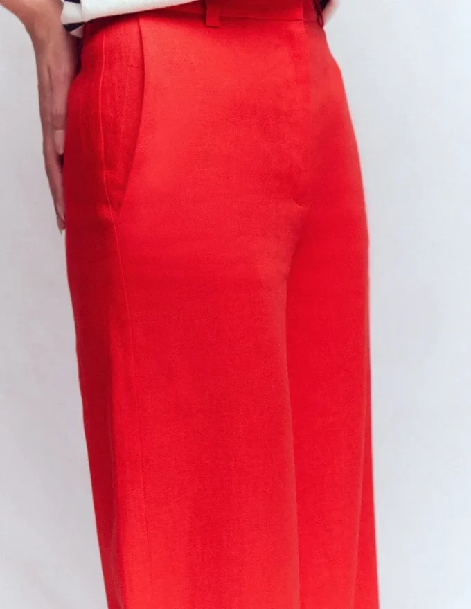 Belgravia Linen Pants Bright Cherry Belgravia Linen Pants Bright Cherry