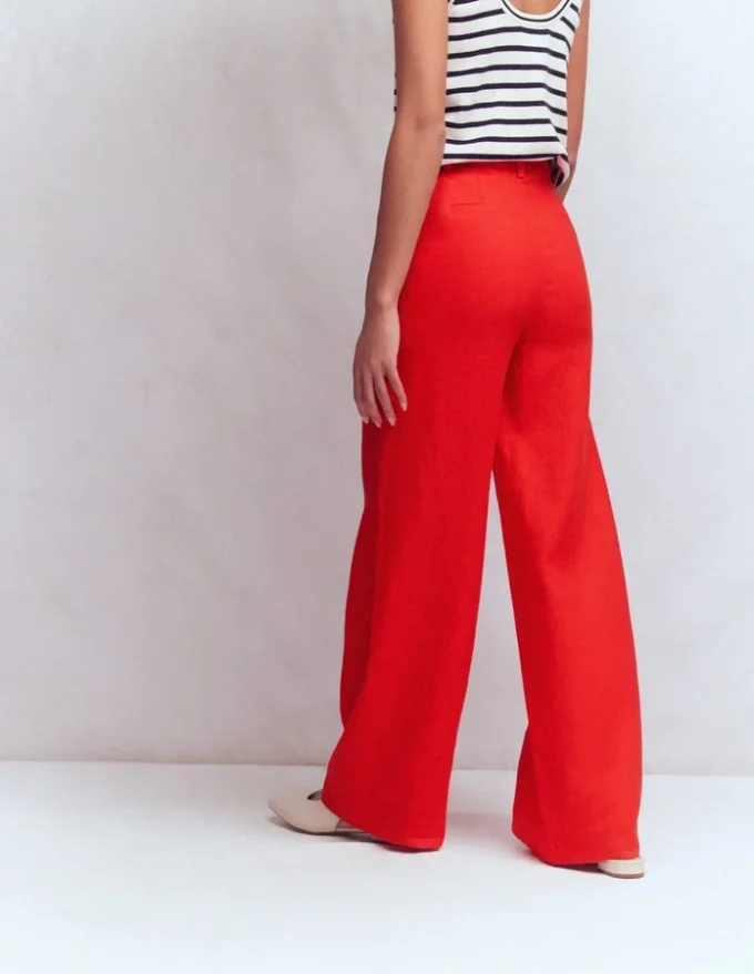 Belgravia Linen Pants Bright Cherry Belgravia Linen Pants Bright Cherry