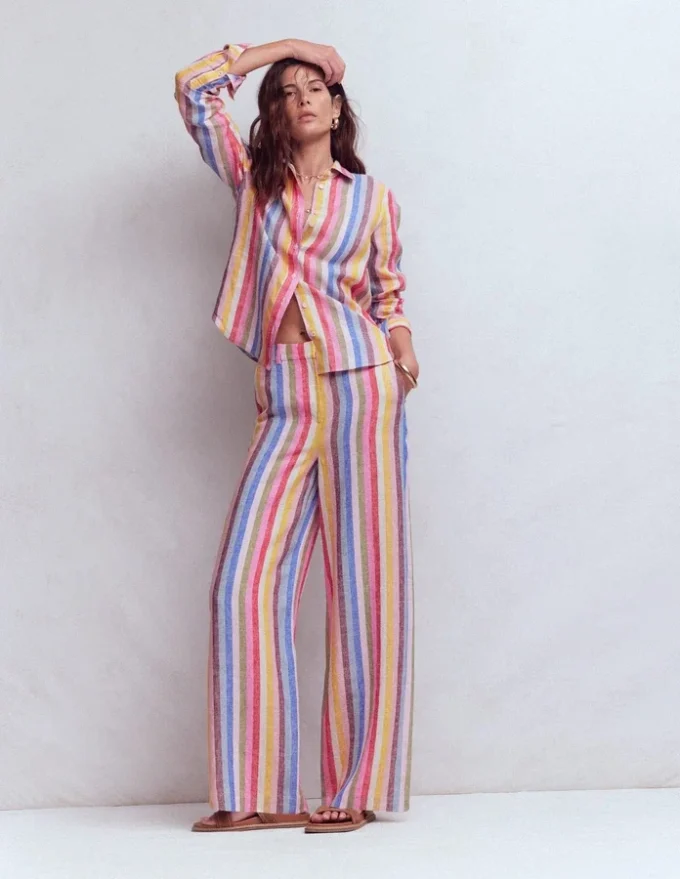 Belgravia Linen Pants Multi Stripe Belgravia Linen Pants Multi Stripe