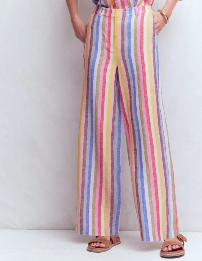 Belgravia Linen Pants Multi Stripe Belgravia Linen Pants Multi Stripe