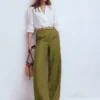 Belgravia Linen Pants Olive Green Belgravia Linen Pants Olive Green