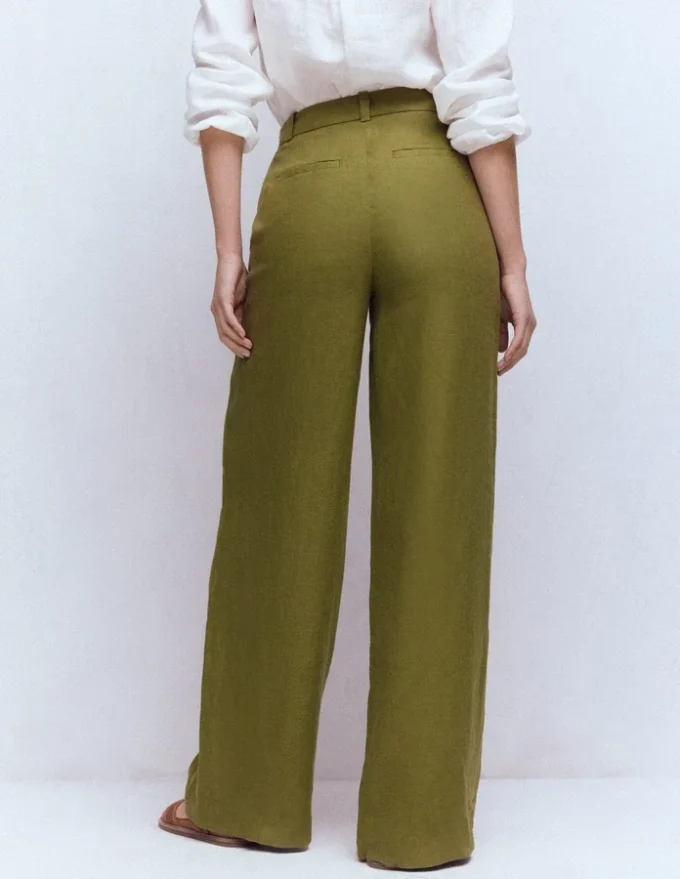 Belgravia Linen Pants Olive Green Belgravia Linen Pants Olive Green