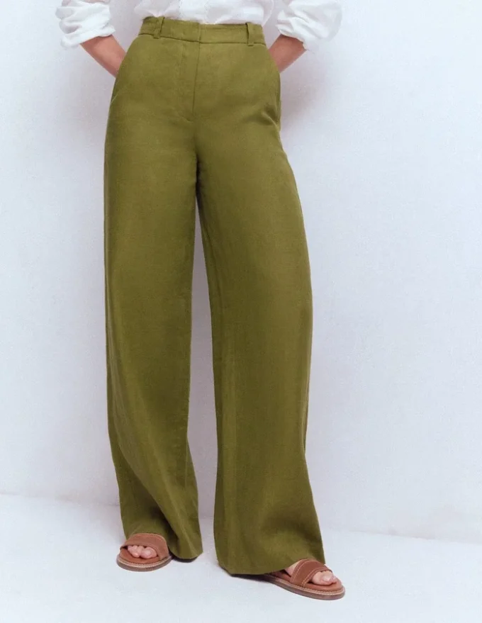 Belgravia Linen Pants Olive Green Belgravia Linen Pants Olive Green