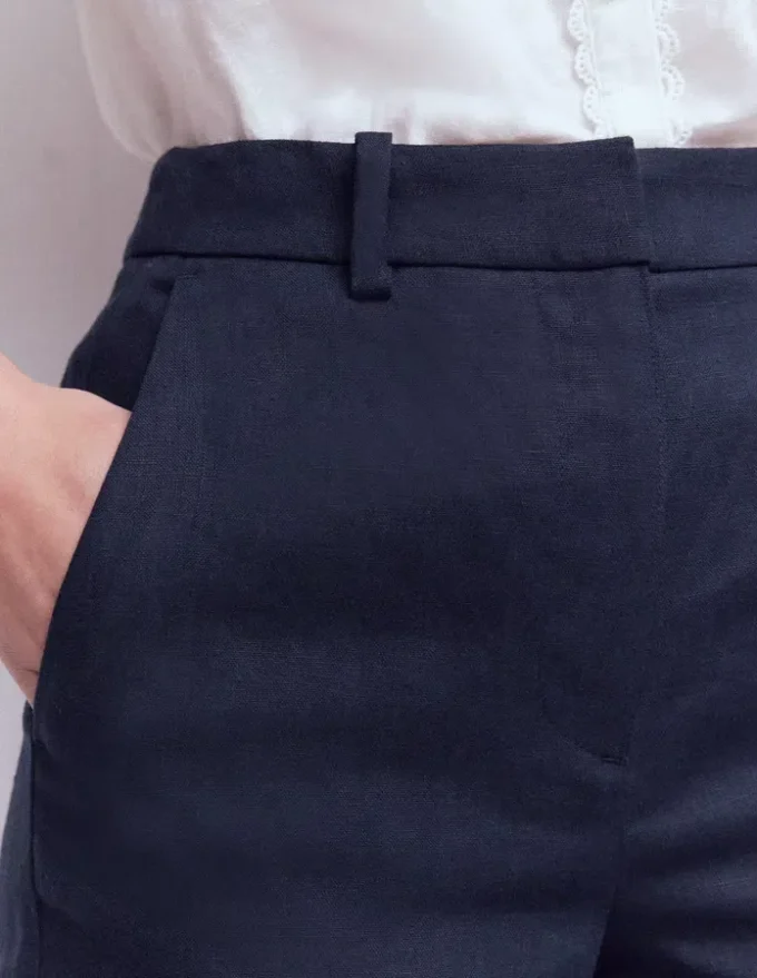 Belgravia Linen Shorts Navy Belgravia Linen Shorts Navy