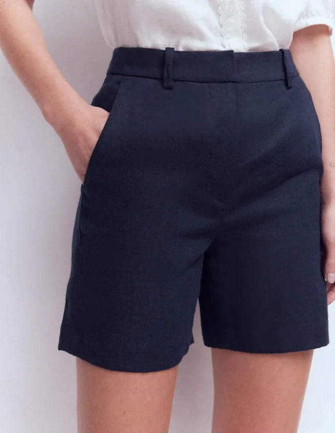 Belgravia Linen Shorts Navy Belgravia Linen Shorts Navy